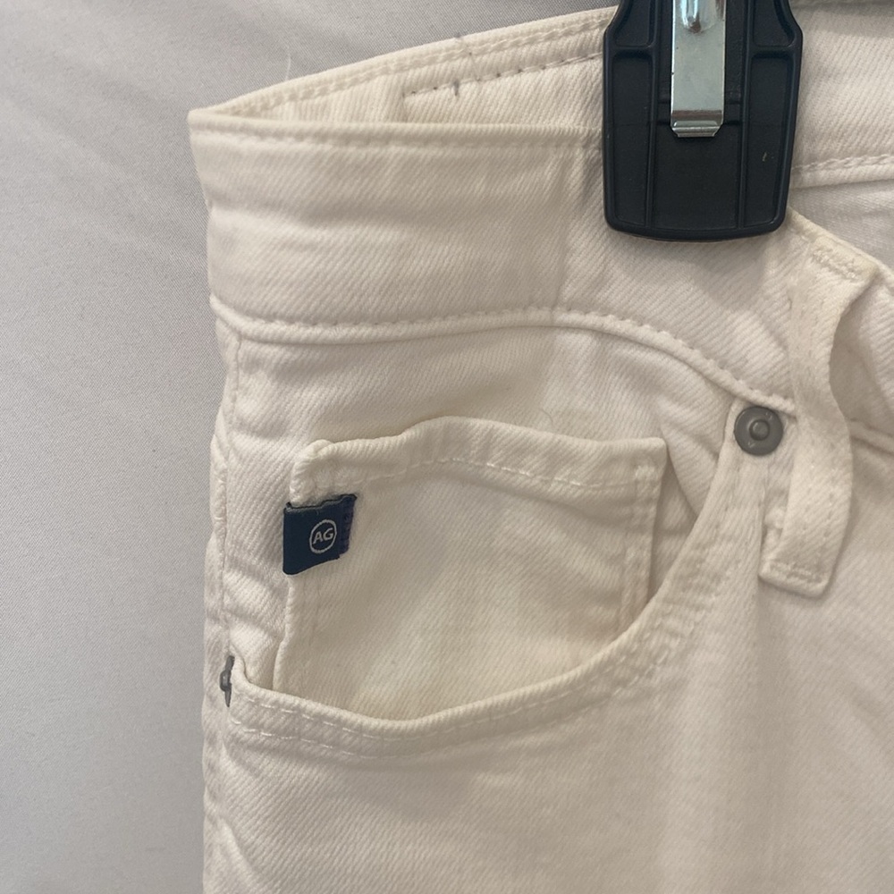 AG Adriano Goldschmied Straight cuffed White Denim size 28 - Picture 5 of 9